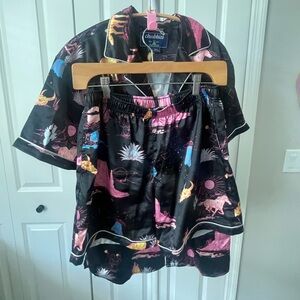 Chubbies Black and Pink Pajama Set